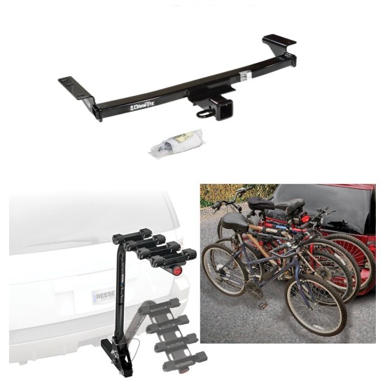 Trailer Hitch w/ 4 Bike Rack For 09-14 Nissan Murano Approved for Recreational & Offroad Use Carrier for Adult Woman or Child Bicycles Foldable