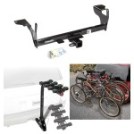 Trailer Hitch w/ 4 Bike Rack For 10-17 Volvo XC60 All Styles Approved for Recreational & Offroad Use Carrier for Adult Woman or Child Bicycles Foldable