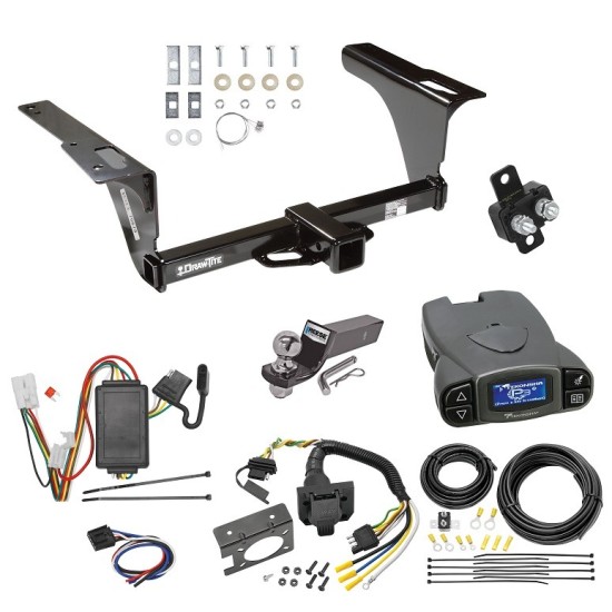 Trailer Hitch Tow Package Prodigy P3 Brake Control For 10-19 Subaru Outback Wagon, Except Sport w/ 7-Way RV Wiring 2" Drop Mount 2" Ball Class 3 2" Receiver Draw-Tite Tekonsha