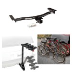 Trailer Hitch w/ 4 Bike Rack For 10-15 Lexus RX350 Except F Sport 10-15  RX450h Approved for Recreational & Offroad Use Carrier for Adult Woman or Child Bicycles Foldable