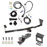 Trailer Hitch Tow Package w/ 7-Way RV Wiring For 11-13 KIA Sorento w/ 2" Drop Mount 2" Ball Class 3 2" Receiver EX V6, w/Factory Tow Package 