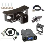 Trailer Hitch Tow Package Prodigy P3 Brake Control For 10-14 Lexus GX460 w/ 7-Way RV Wiring 2" Drop Mount 2" Ball Class 4 2" Receiver Reese Tekonsha