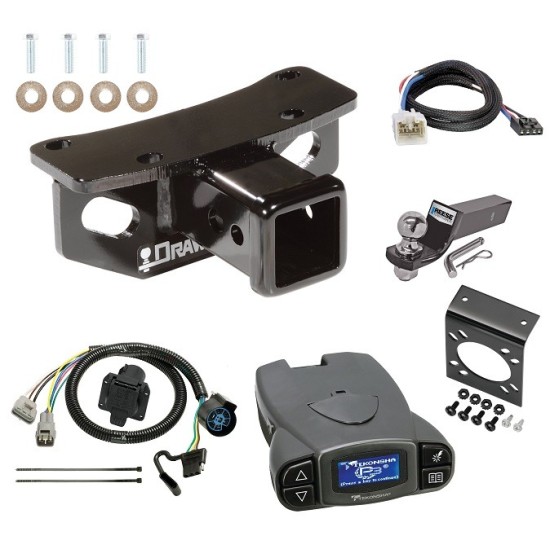 Trailer Hitch Tow Package Prodigy P3 Brake Control For 10-14 Lexus GX460 w/ 7-Way RV Wiring 2" Drop Mount 2" Ball Class 4 2" Receiver Reese Tekonsha