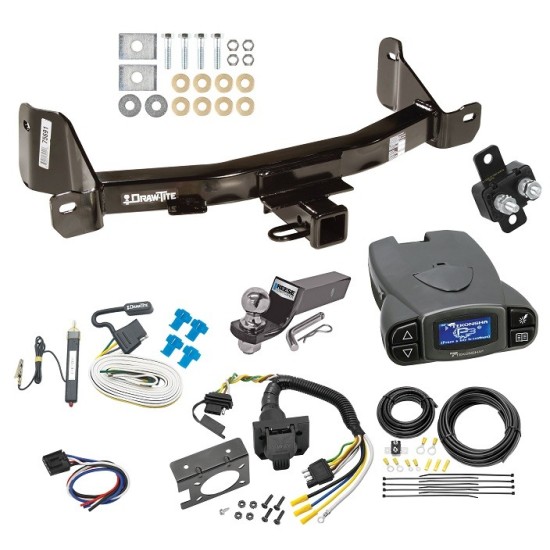 Trailer Hitch Tow Package Prodigy P3 Brake Control For 09-14 Ford F-150 w/ 7-Way RV Wiring 2" Drop Mount 2" Ball Class 4 2" Receiver Draw-Tite Tekonsha