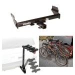 Trailer Hitch w/ 4 Bike Rack For 11-21 Jeep Grand Cherokee 22-23 WK Approved for Recreational & Offroad Use Carrier for Adult Woman or Child Bicycles Foldable