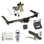 Ultimate Tow Package For 92-94 Ford E-150 E-250 E-350 Econoline Trailer Hitch w/ Wiring 2" Drop Mount Dual 2" and 1-7/8" Ball Lock Bracket Cover 2" Receiver 