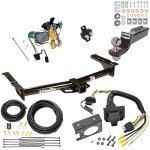 Trailer Hitch Tow Package w/ 7-Way RV Wiring For 92-94 Ford E-150 E-250 E-350 Econoline w/ 2" Drop Mount 2" Ball Class 4 2" Receiver All Models 