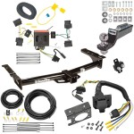 Trailer Hitch Tow Package w/ 7-Way RV Wiring For 08-14 Ford E-150 E-250 E-350 Econoline w/ 2" Drop Mount 2" Ball Class 4 2" Receiver All Models 