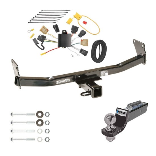 Tow Package For 07-10 Jeep Compass 07-07 Patriot Trailer Hitch w/ Wiring 2" Drop Mount 2" Ball 2" Receiver 