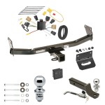 Ultimate Tow Package For 07-10 Jeep Compass 07-07 Patriot Trailer Hitch w/ Wiring 2" Drop Mount Dual 2" and 1-7/8" Ball Lock Bracket Cover 2" Receiver 