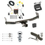 Ultimate Tow Package For 11-17 Jeep Compass Trailer Hitch w/ Wiring 2" Drop Mount Dual 2" and 1-7/8" Ball Lock Bracket Cover 2" Receiver 