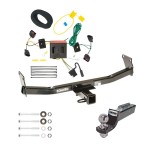 Tow Package For 08-17 Jeep Patriot Trailer Hitch w/ Wiring 2" Drop Mount 2" Ball 2" Receiver 