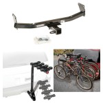 Trailer Hitch w/ 4 Bike Rack For 07-17 Jeep Compass Jeep Patriot Approved for Recreational & Offroad Use Carrier for Adult Woman or Child Bicycles Foldable