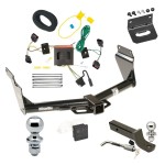 Ultimate Tow Package For 11-13 Dodge Durango Trailer Hitch w/ Wiring 2" Drop Mount Dual 2" and 1-7/8" Ball Lock Bracket Cover 2" Receiver 