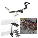 Trailer Hitch w/ 4 Bike Rack For 12-16 Honda CR-V All Styles Approved for Recreational & Offroad Use Carrier for Adult Woman or Child Bicycles Foldable