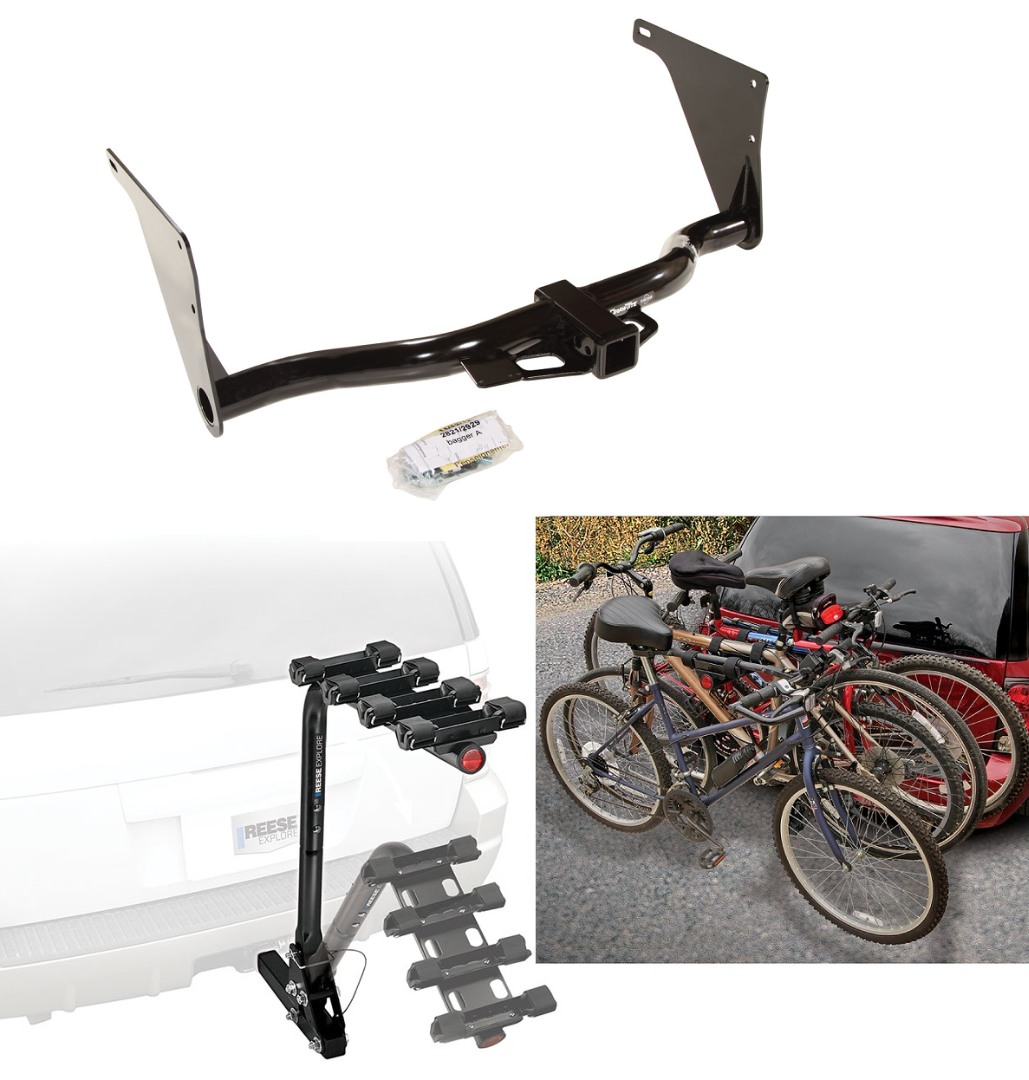 CCM 4-Bike Two Arm Hitch Mount Bike Rack, Adjustable, Fits 1-1/4