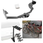 Trailer Hitch w/ 4 Bike Rack For 13-18 Hyundai Santa Fe Sport 5Passenger 14-15 Kia Sorento Approved for Recreational & Offroad Use Carrier for Adult Woman or Child Bicycles Foldable