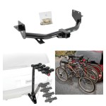 Trailer Hitch w/ 4 Bike Rack For 13-18 Hyundai Santa Fe 6/7 Passenger 2019 XL ONLY Approved for Recreational & Offroad Use Carrier for Adult Woman or Child Bicycles Foldable