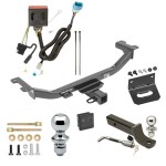 Ultimate Tow Package For 13-18 Acura RDX Trailer Hitch w/ Wiring 2" Drop Mount Dual 2" and 1-7/8" Ball Lock Bracket Cover 2" Receiver 