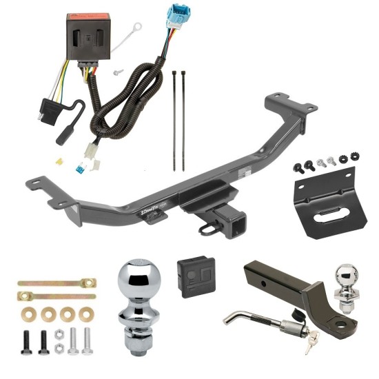 Ultimate Tow Package For 13-18 Acura RDX Trailer Hitch w/ Wiring 2" Drop Mount Dual 2" and 1-7/8" Ball Lock Bracket Cover 2" Receiver 