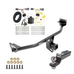 Tow Package For 16-18 Hyundai Tucson Trailer Hitch w/ Wiring 2" Drop Mount 2" Ball 2" Receiver 