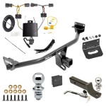 Ultimate Tow Package For 19-21 Hyundai Tucson Trailer Hitch w/ Wiring 2" Drop Mount Dual 2" and 1-7/8" Ball Lock Bracket Cover 2" Receiver 