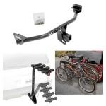 Trailer Hitch w/ 4 Bike Rack For 16-21 Hyundai Tucson Approved for Recreational & Offroad Use Carrier for Adult Woman or Child Bicycles Foldable