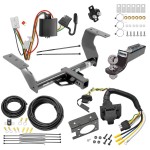 Trailer Hitch Tow Package w/ 7-Way RV Wiring For 14-18 Subaru Forester w/ 2" Drop Mount 2" Ball Class 3 2" Receiver All Models 