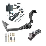 Tow Package For 16-20 KIA Sorento w/ V6 Engine Trailer Hitch w/ Wiring 2" Drop Mount 2" Ball 2" Receiver 