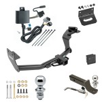 Ultimate Tow Package For 16-20 KIA Sorento w/ V6 Engine Trailer Hitch w/ Wiring 2" Drop Mount Dual 2" and 1-7/8" Ball Lock Bracket Cover 2" Receiver 