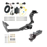 Tow Package For 16-20 KIA Sorento w/ I4 Engine Trailer Hitch w/ Wiring 2" Drop Mount 2" Ball 2" Receiver 