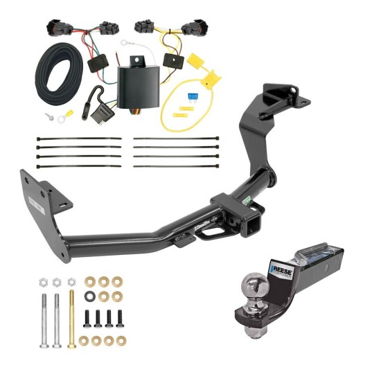 Tow Package For 16-20 KIA Sorento w/ I4 Engine Trailer Hitch w/ Wiring 2" Drop Mount 2" Ball 2" Receiver 