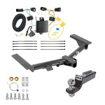 Tow Package For 15-23 Ford Transit 150 250 350 Trailer Hitch w/ Wiring 2" Drop Mount 2" Ball 2" Receiver