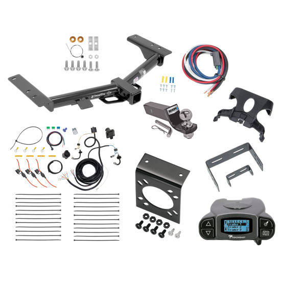 Trailer Hitch Tow Package Prodigy P3 Brake Control For 15-23 Ford Transit-350 w/ 7-Way RV Wiring 2" Drop Mount 2" Ball Class 3 2" Receiver Except Single Rear Wheel w/148" Wheelbase Draw-Tite Tekonsha