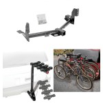 Trailer Hitch w/ 4 Bike Rack For 15-21 Ford F150 F-150 All Models Approved for Recreational & Offroad Use Carrier for Adult Woman or Child Bicycles Foldable