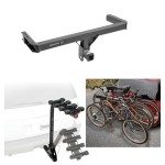 Trailer Hitch w/ 4 Bike Rack For 11-17 Audi Q5 14-17 SQ5 15-23 Porshe Macan Approved for Recreational & Offroad Use Carrier for Adult Woman or Child Bicycles Foldable