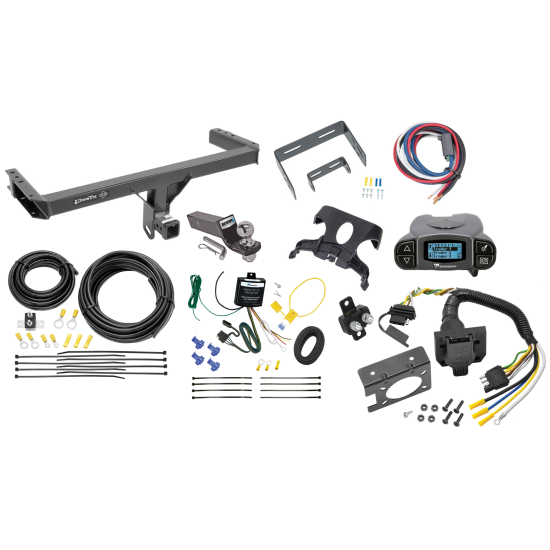 Trailer Hitch Tow Package Prodigy P3 Brake Control For 13-17 Audi Q5 w/ 7-Way RV Wiring 2" Drop Mount 2" Ball Class 3 2" Receiver Draw-Tite Tekonsha