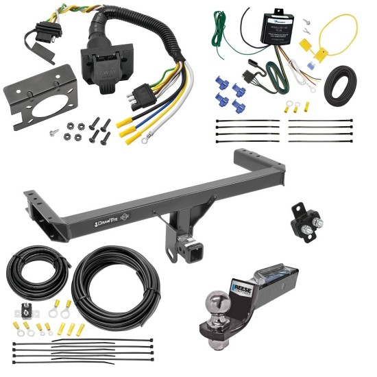 Trailer Hitch Tow Package w/ 7-Way RV Wiring For 11-12 Audi Q5 15-23 Porsche Macan w/ 2" Drop Mount 2" Ball Class 3 2" Receiver All Models