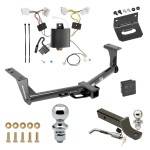 Ultimate Tow Package For 15-24 Nissan Murano Trailer Hitch w/ Wiring 2" Drop Mount Dual 2" and 1-7/8" Ball Lock Bracket Cover 2" Receiver