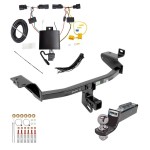 Tow Package For 19-23 Jeep Cherokee Trailer Hitch w/ Wiring 2" Drop Mount 2" Ball 2" Receiver 