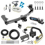 Trailer Hitch Tow Package w/ 7-Way RV Wiring For 15-22 Chevrolet Colorado GMC Canyon w/ 2" Drop Mount 2" Ball Class 4 2" Receiver All Models