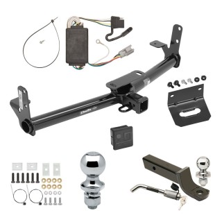 Ultimate Tow Package For 05-06 Chevrolet Equinox 06-06 Pontiac Torrent Trailer Hitch w/ Wiring 2" Drop Mount Dual 2" and 1-7/8" Ball Lock Bracket Cover 2" Receiver 