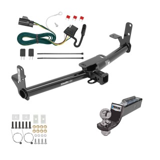 Tow Package For 07-09 Chevrolet Equinox Pontiac Torrent Trailer Hitch w/ Wiring 2" Drop Mount 2" Ball 2" Receiver 