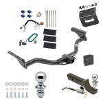 Ultimate Tow Package For 14-21 Infiniti QX60 13-21 Nissan Pathfinder Trailer Hitch w/ Wiring 2" Drop Mount Dual 2" and 1-7/8" Ball Lock Bracket Cover 2" Receiver 