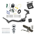 Ultimate Tow Package For 13-13 Infiniti JX35 Trailer Hitch w/ Wiring 2" Drop Mount Dual 2" and 1-7/8" Ball Lock Bracket Cover 2" Receiver 