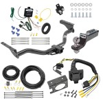 Trailer Hitch Tow Package w/ 7-Way RV Wiring For 13-13 Infiniti JX35 w/ 2" Drop Mount 2" Ball Class 4 2" Receiver All Models 