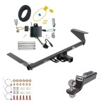 Trailer Tow Hitch For 17-20 Chrysler Pacifica LX Touring 20-23 Voyager 22-23 Grand Caravan (Canada Only) Except Hybrid Complete Package w/ Wiring and 2" Ball