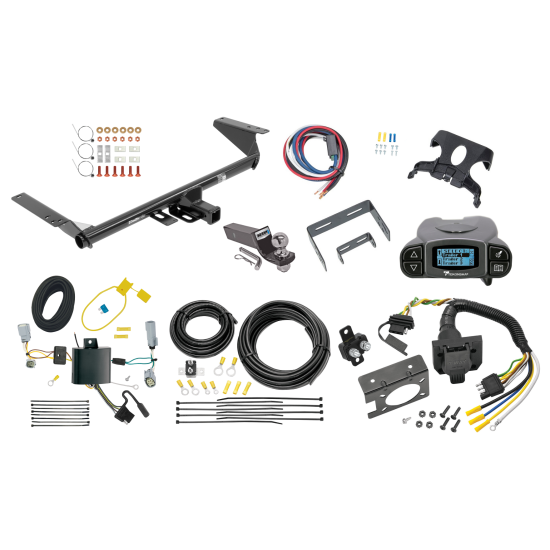 Trailer Hitch Tow Package Prodigy P3 Brake Control For 17-20 Pacifica LX Touring 20-22 Voyager 2022 Grand Caravan Canada Only Except Hybrid 7-Way Wiring 2" Drop Mount 2" Ball