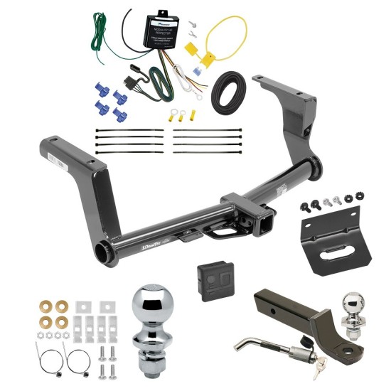 Ultimate Tow Package For 16-17 Subaru Crosstrek Hybrid Trailer Hitch w/ Wiring 2" Drop Mount Dual 2" and 1-7/8" Ball Lock Bracket Cover 2" Receiver 