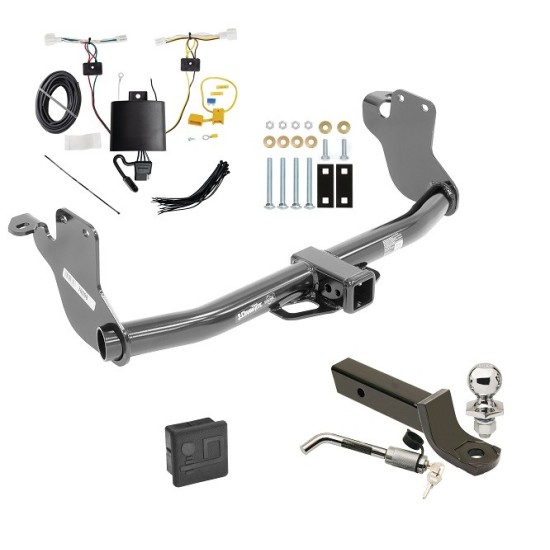 Trailer Tow Hitch For 20-24 Mitsubishi Outlander Sport Exc PHEV Deluxe Package Wiring 2" Ball Mount and Lock